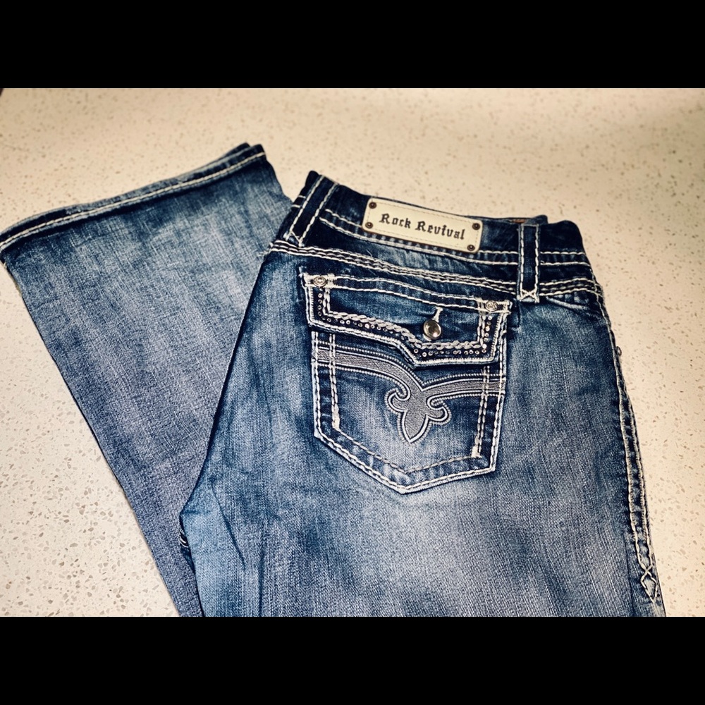 Women’s Rock Revival Jeans - KAI Easy Boot - sz 34